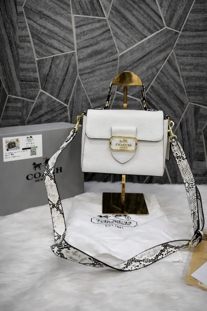 Coach Morgan classic White Handbag for Women (white)